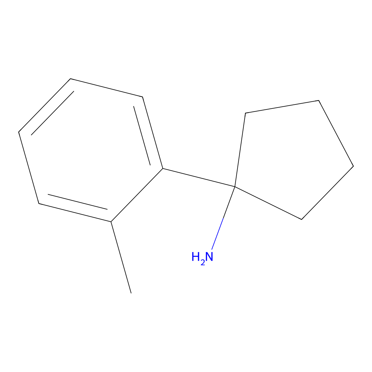 1-(2-Methylphenyl)cyclopentanamine molecular structure, CAS 75095-81-7