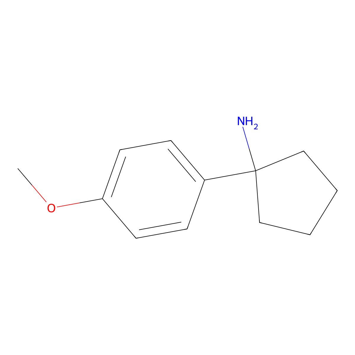1-(4-Methoxyphenyl)cyclopentanamine molecular structure, CAS 75095-85-1