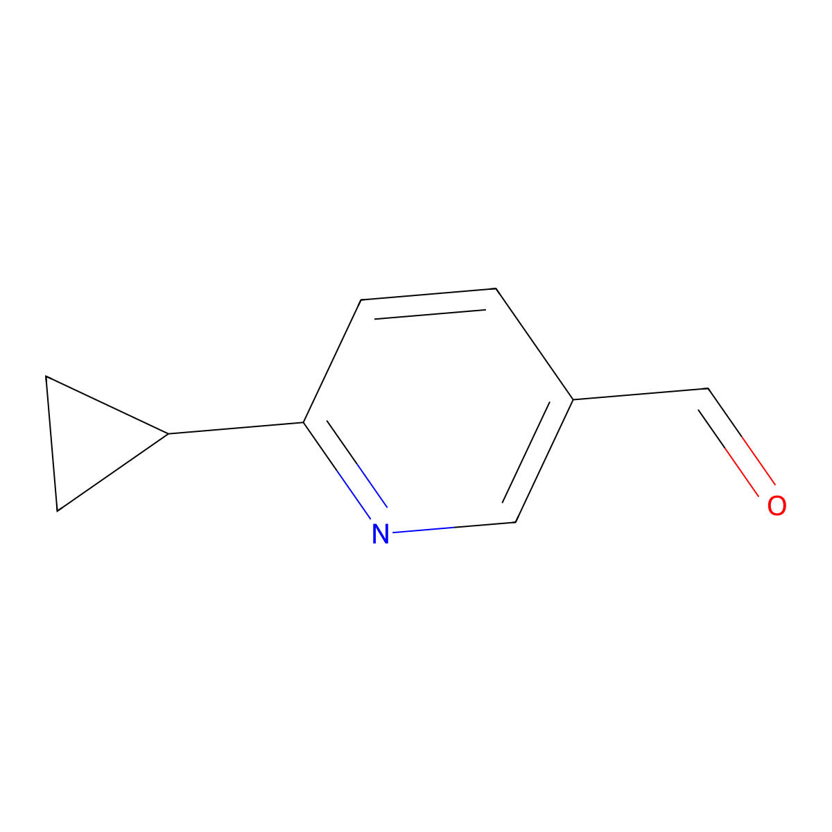6-Cyclopropylnicotinaldehyde molecular structure, CAS 75097-19-7