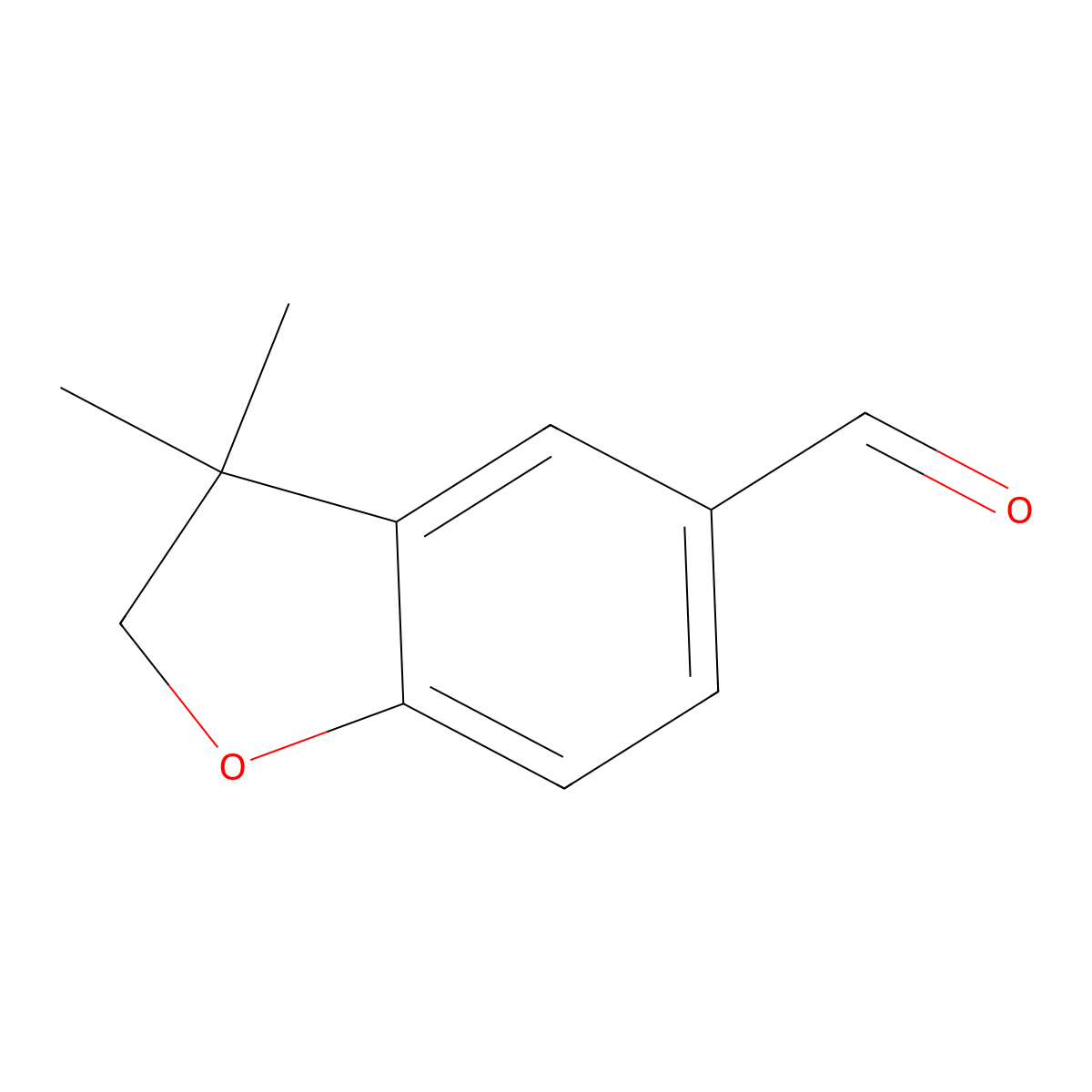 3,3-Dimethyl-2,3-dihydrobenzofuran-5-carbaldehyde molecular structure, CAS 75097-53-9