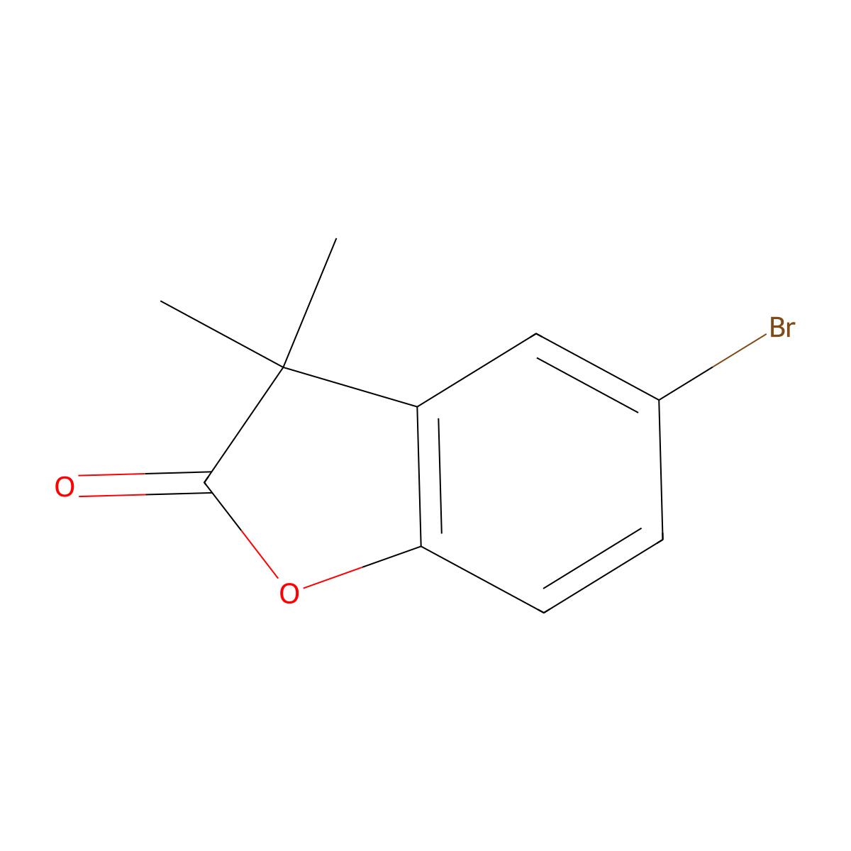 5-Bromo-3,3-dimethylbenzofuran-2(3H)-one molecular structure, CAS 75097-60-8