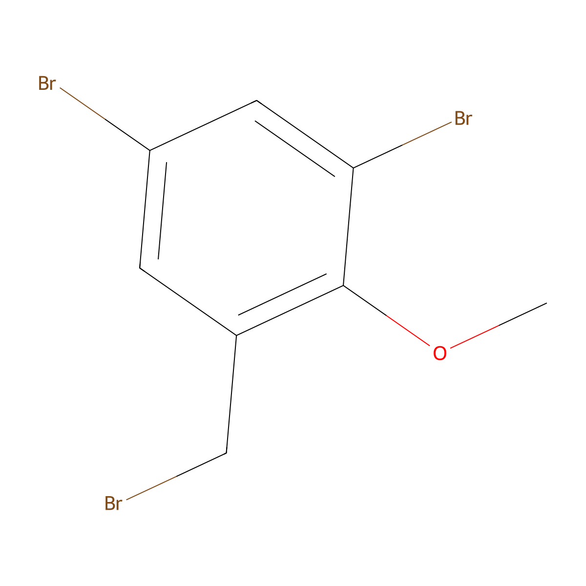 2,4-Dibromo-6-bromomethylanisole molecular structure, CAS 75098-06-5