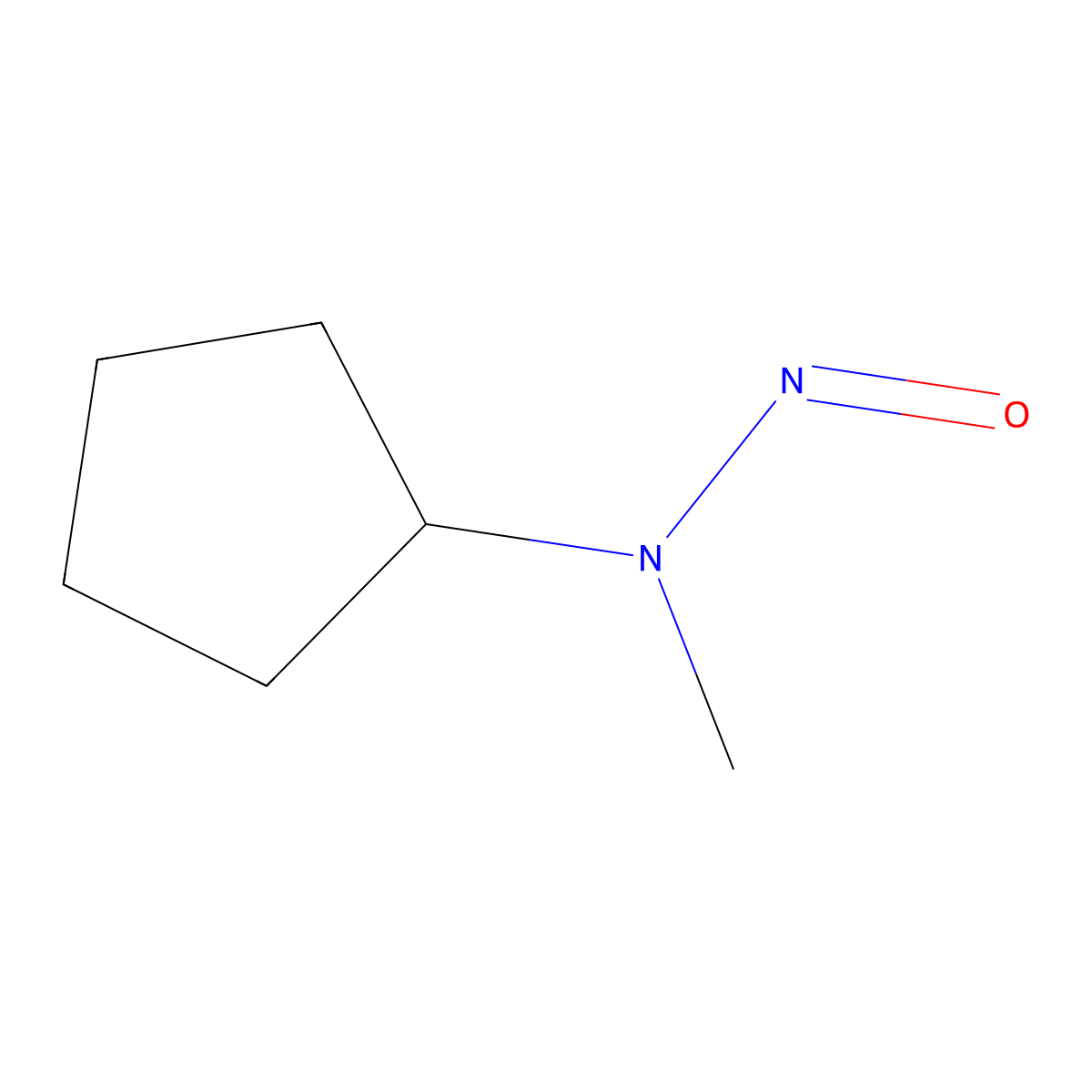 N-methyl-N-nitrosocyclopentanamine molecular structure, CAS 75098-43-0