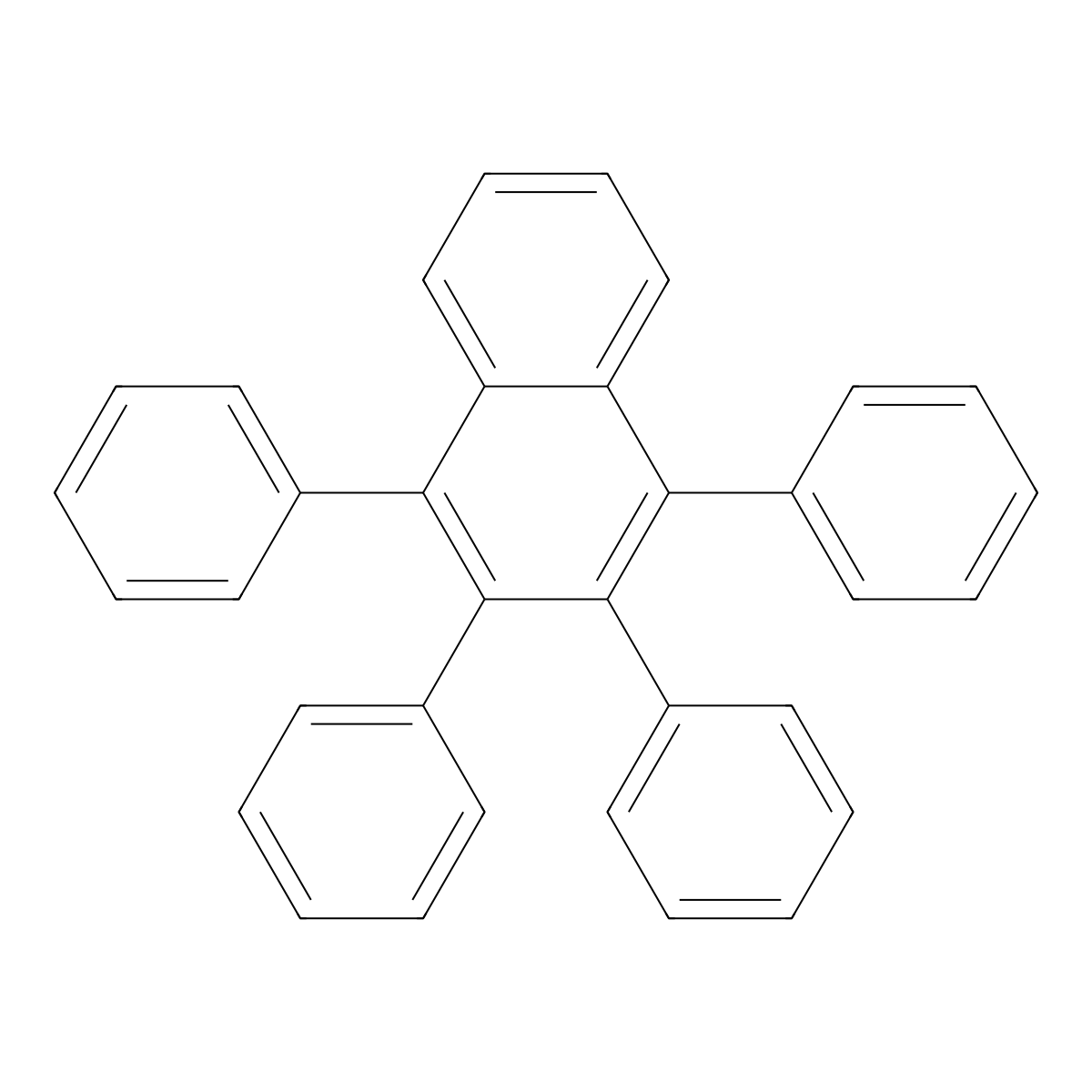 1,2,3,4-Tetraphenylnaphthalene molecular structure, CAS 751-38-2