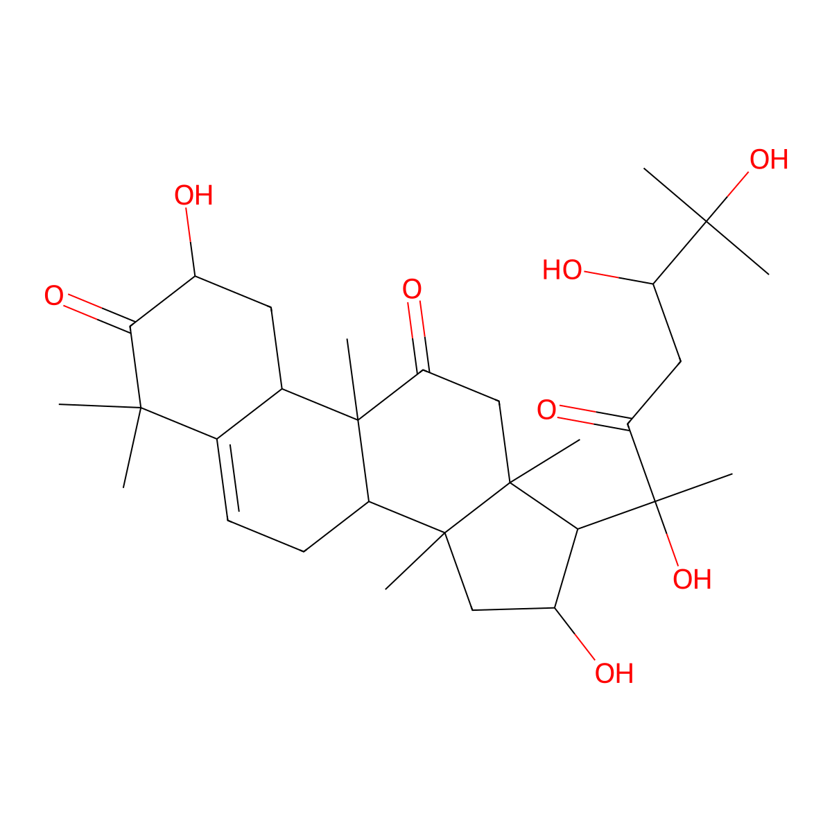 Cucurbitacin H molecular structure, CAS 751-96-2