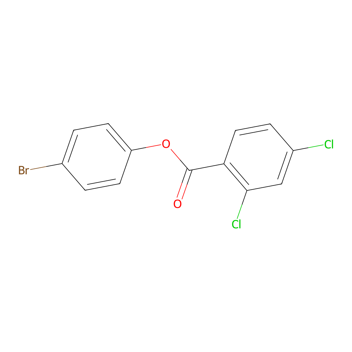 (4-Bromophenyl) 2,4-dichlorobenzoate molecular structure, CAS 7510-11-4
