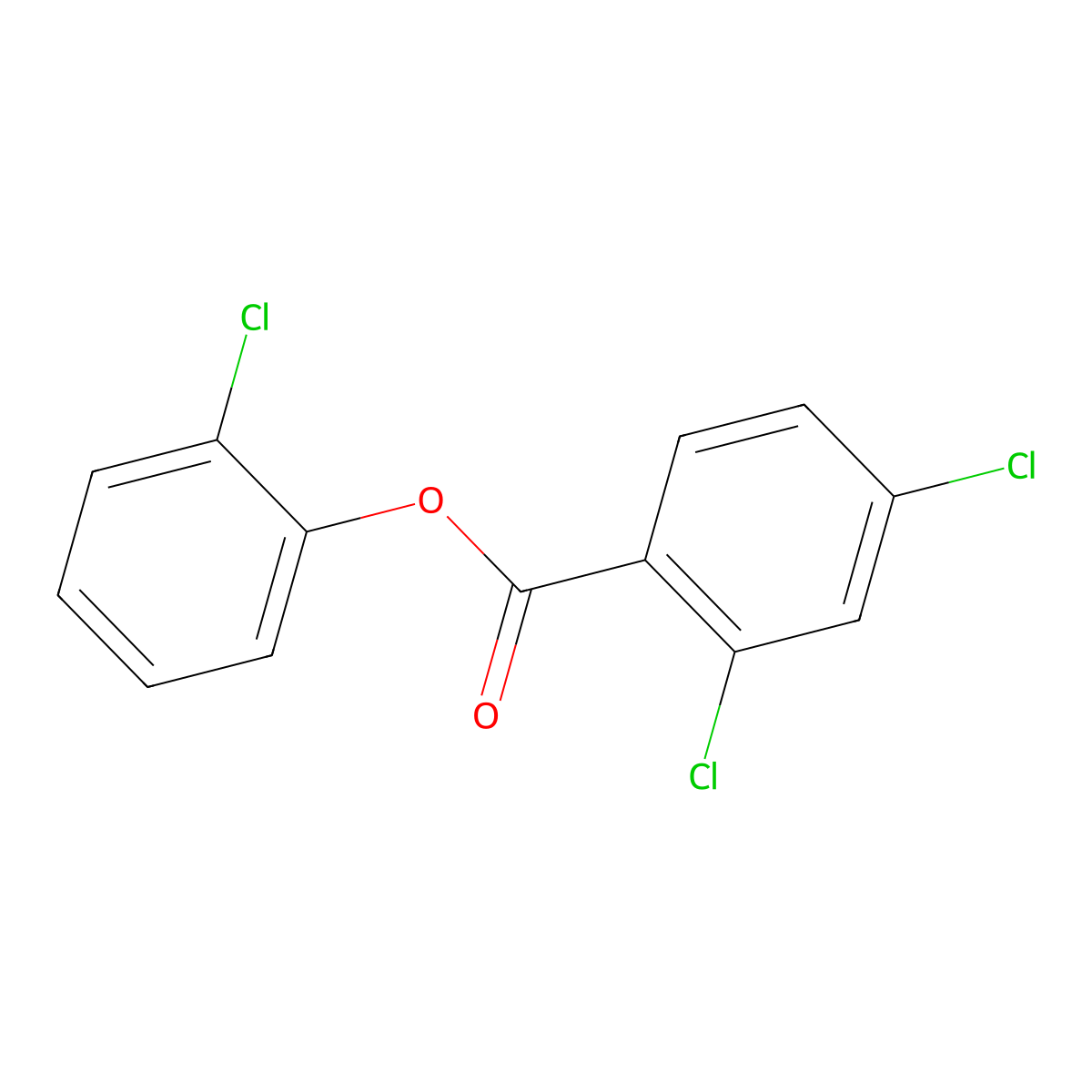 (2-Chlorophenyl) 2,4-dichlorobenzoate molecular structure, CAS 7510-13-6