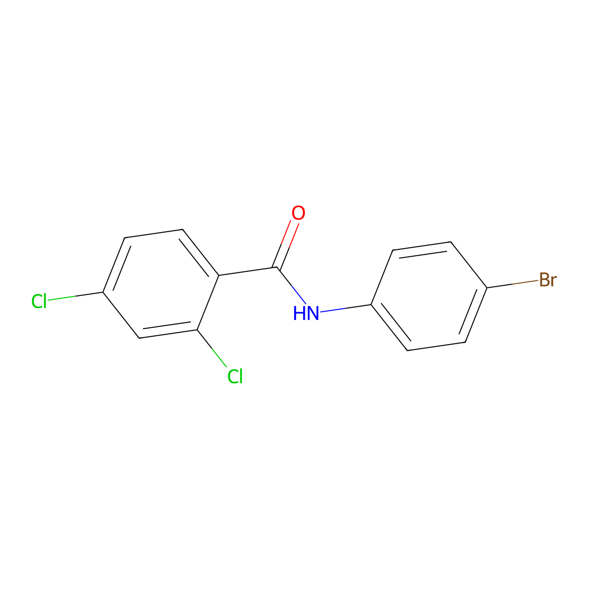 4'-Bromo-2,4-dichlorobenzanilide molecular structure, CAS 7510-14-7