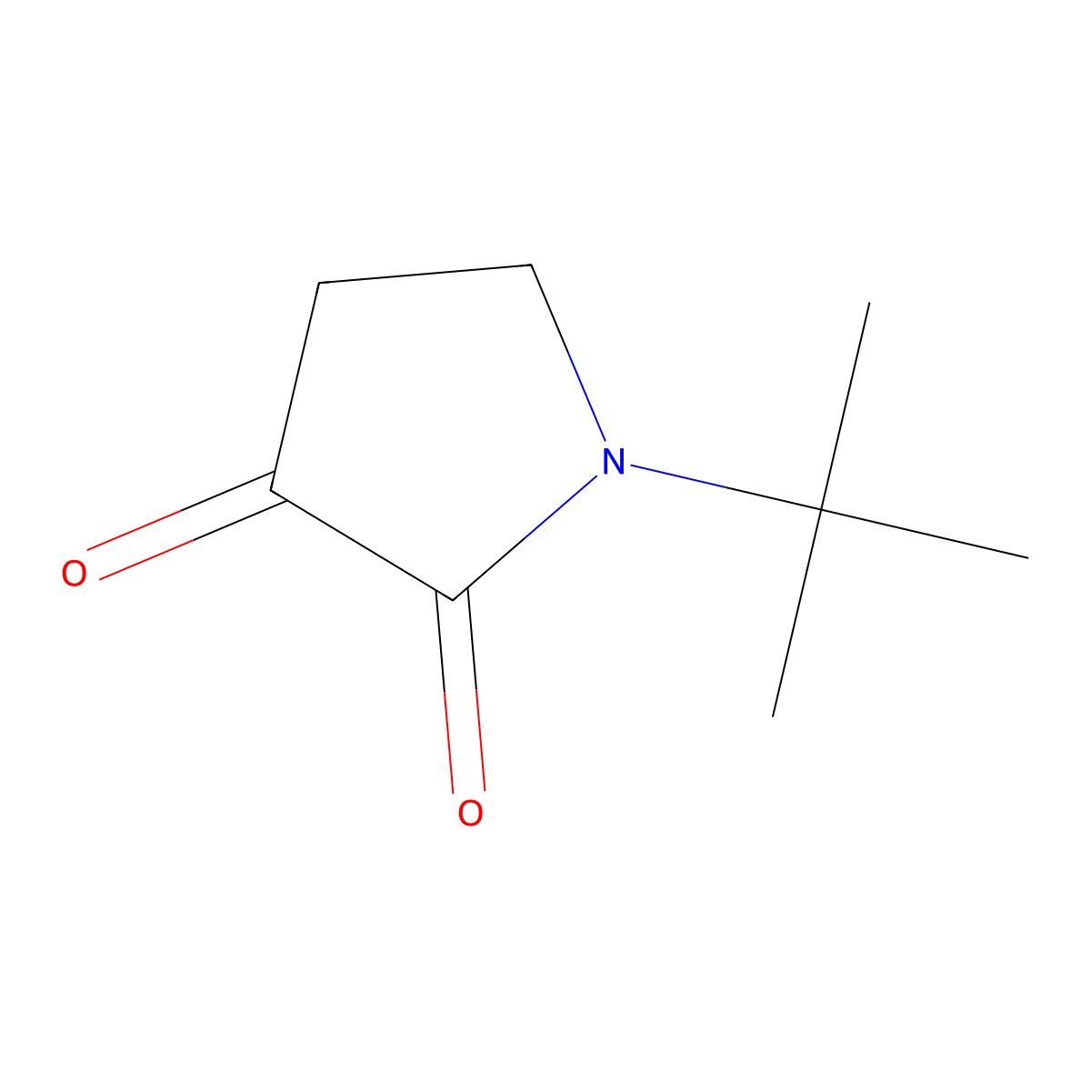 1-Tert-butylpyrrolidine-2,3-dione molecular structure, CAS 7510-23-8