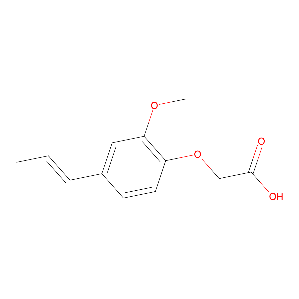 2-[2-Methoxy-4-(prop-1-en-1-yl)phenoxy]acetic acid molecular structure, CAS 7510-46-5