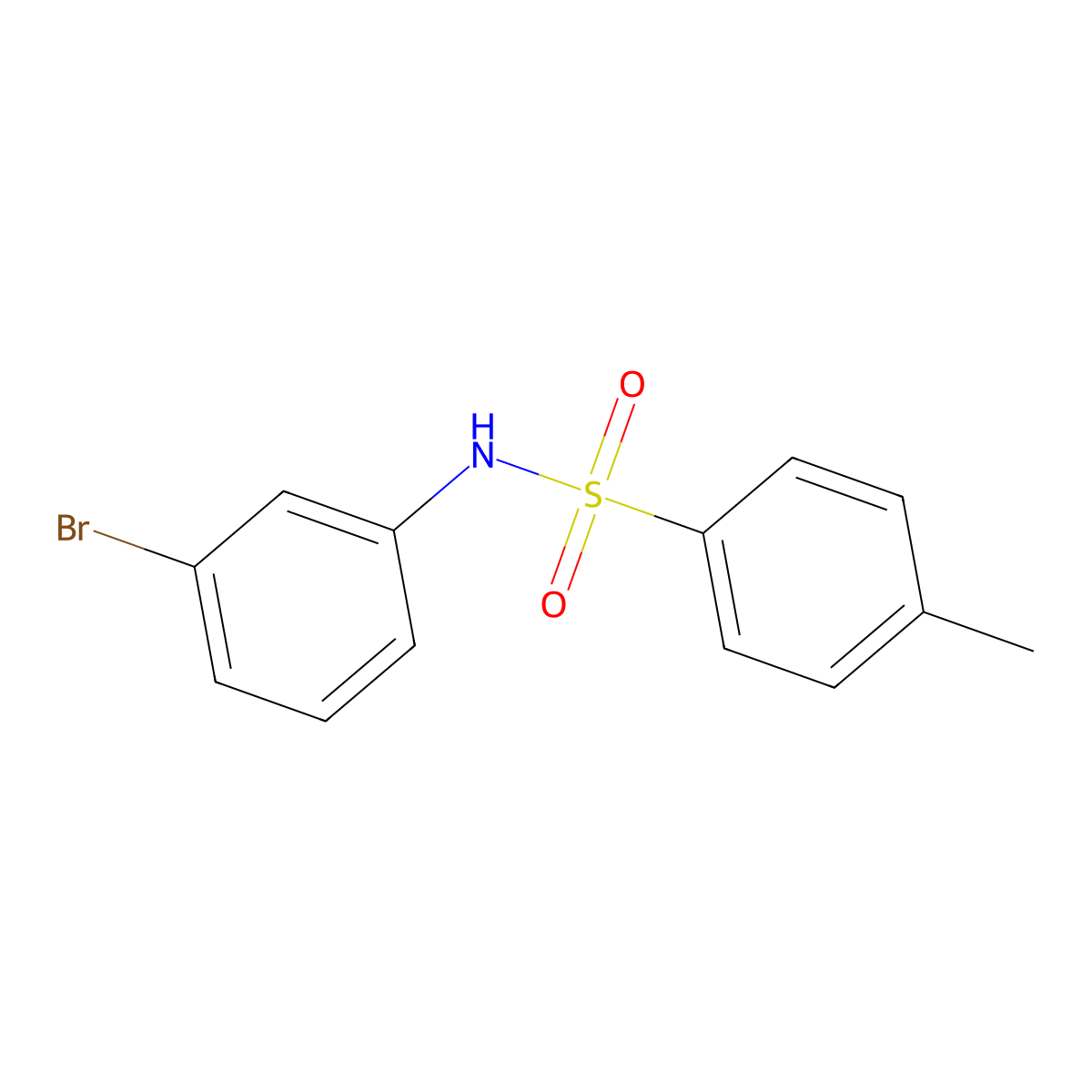 N-(3-bromophenyl)-4-methylbenzenesulfonamide molecular structure, CAS 7510-48-7
