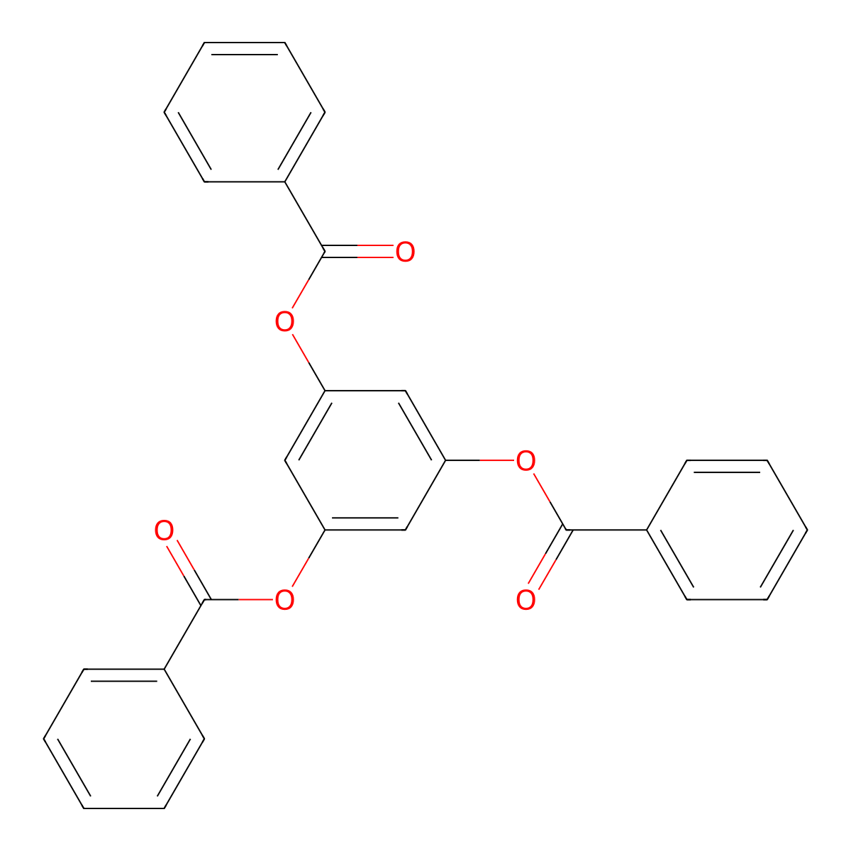 (3,5-Dibenzoyloxyphenyl) benzoate molecular structure, CAS 7510-54-5