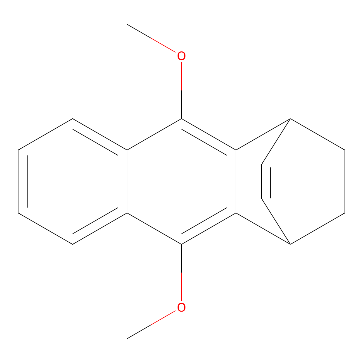 1,4-Ethanoanthracene, 1,4-dihydro-9,10-dimethoxy- molecular structure, CAS 75102-20-4