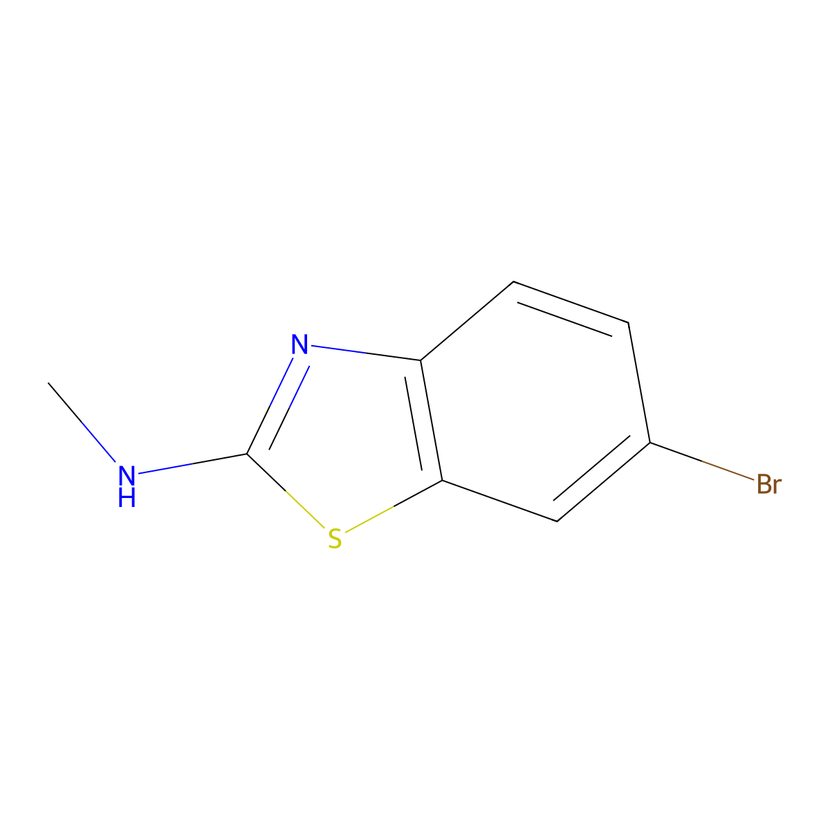 6-Bromo-N-methylbenzo[d]thiazol-2-amine molecular structure, CAS 75104-92-6