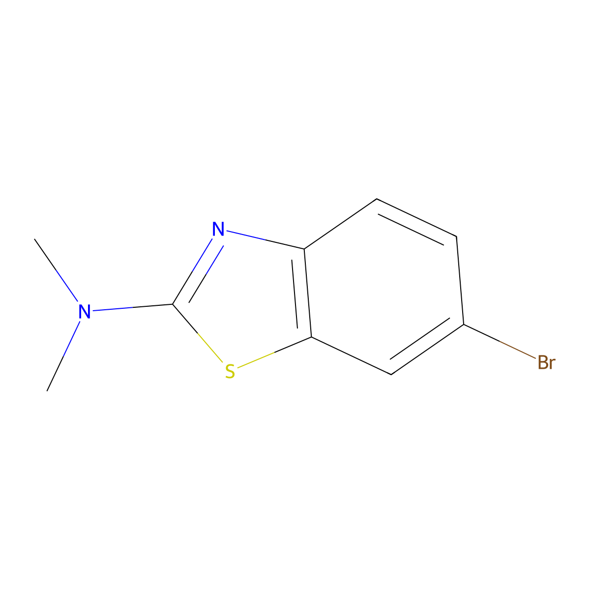 6-Bromo-N,N-dimethyl-1,3-benzothiazol-2-amine molecular structure, CAS 75104-96-0