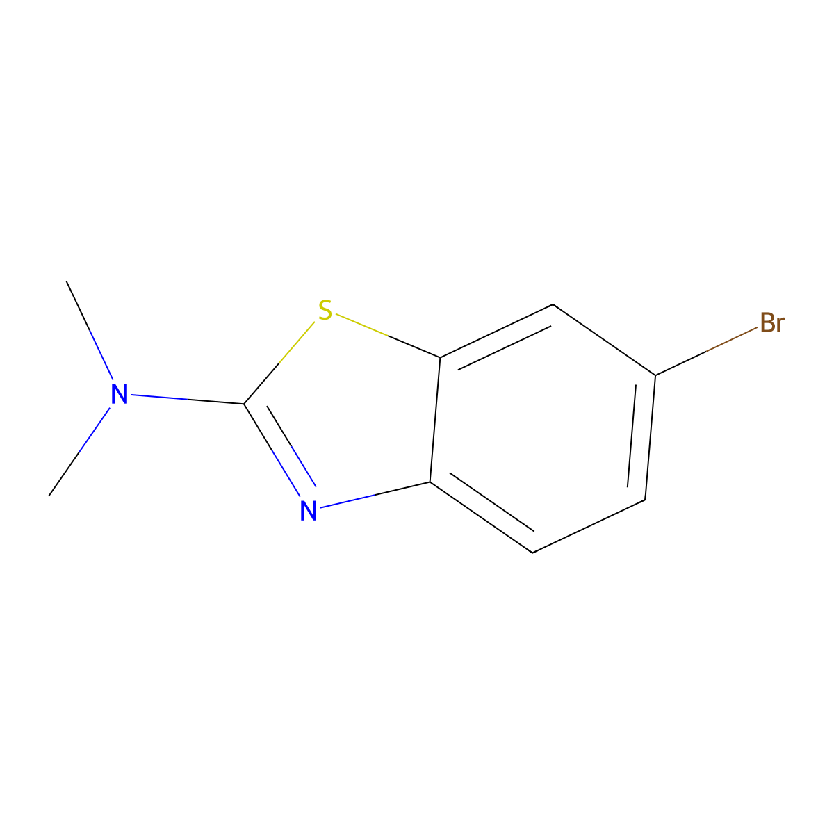 6-Bromo-N,N-dimethyl-1,3-benzothiazol-2-amine molecular structure, CAS 75104-96-0