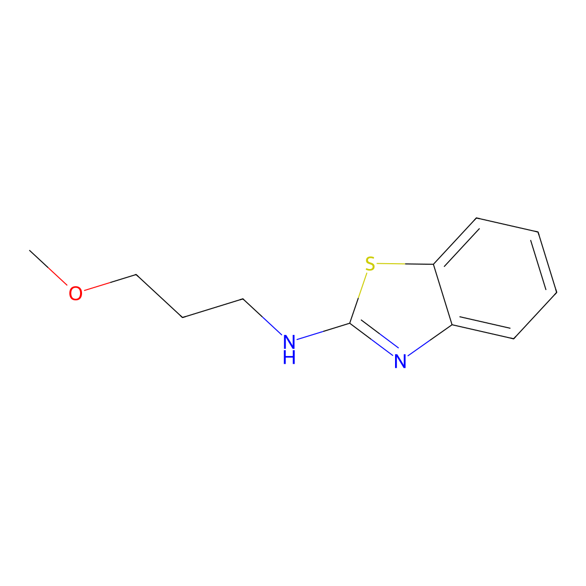 N-(3-methoxypropyl)-1,3-benzothiazol-2-amine molecular structure, CAS 75105-01-0