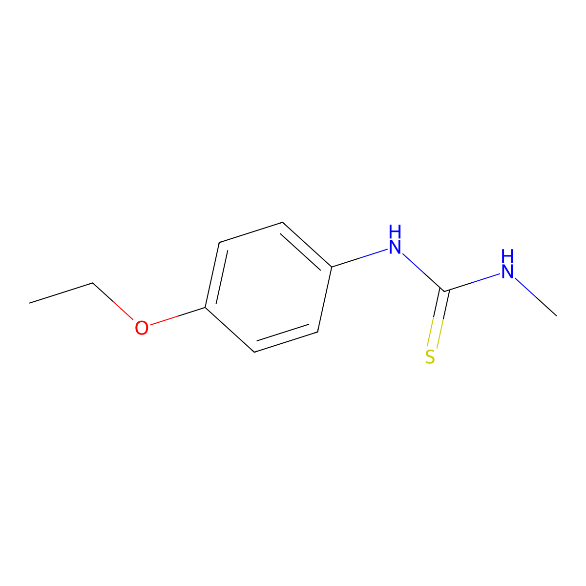 1-(4-Ethoxyphenyl)-3-methylthiourea molecular structure, CAS 75105-10-1
