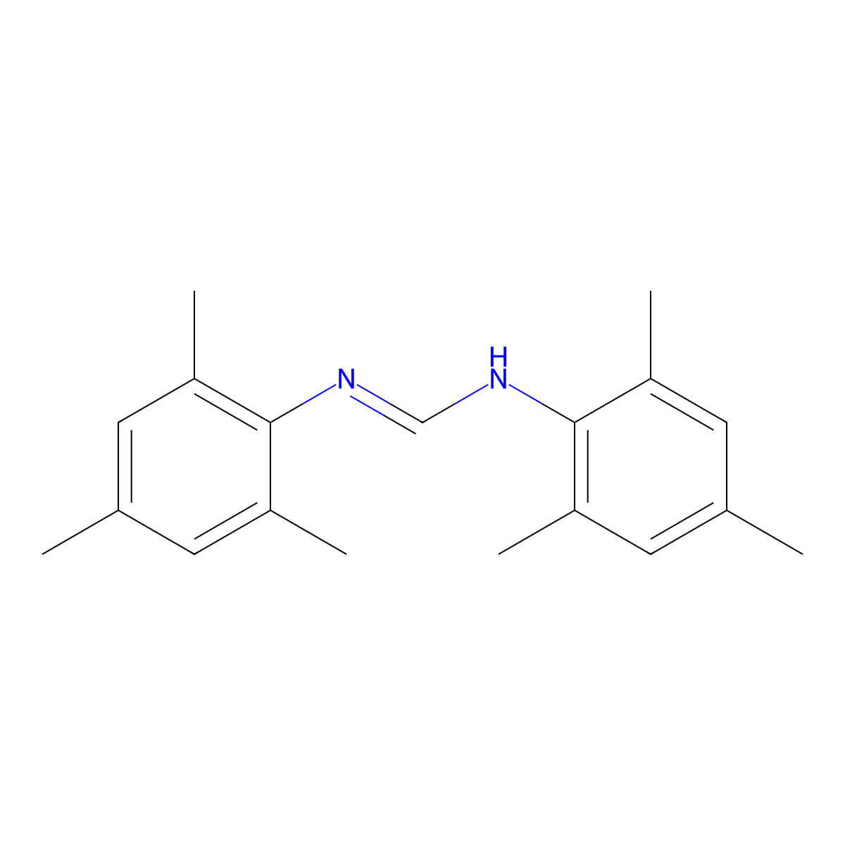 N,N'-dimesitylformamidine molecular structure, CAS 75105-48-5