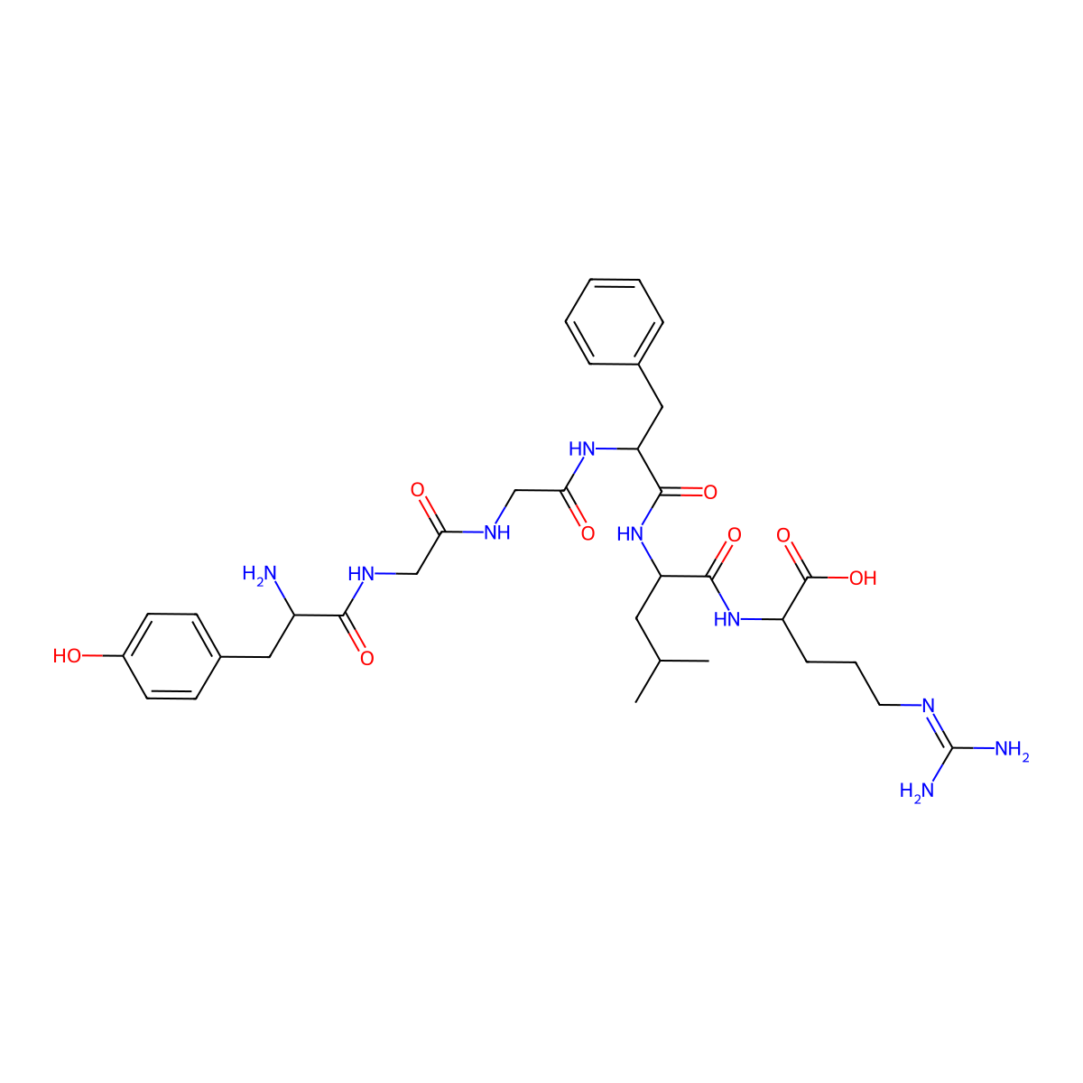 enkephalin-Leu, Arg(6)- molecular structure, CAS 75106-70-6