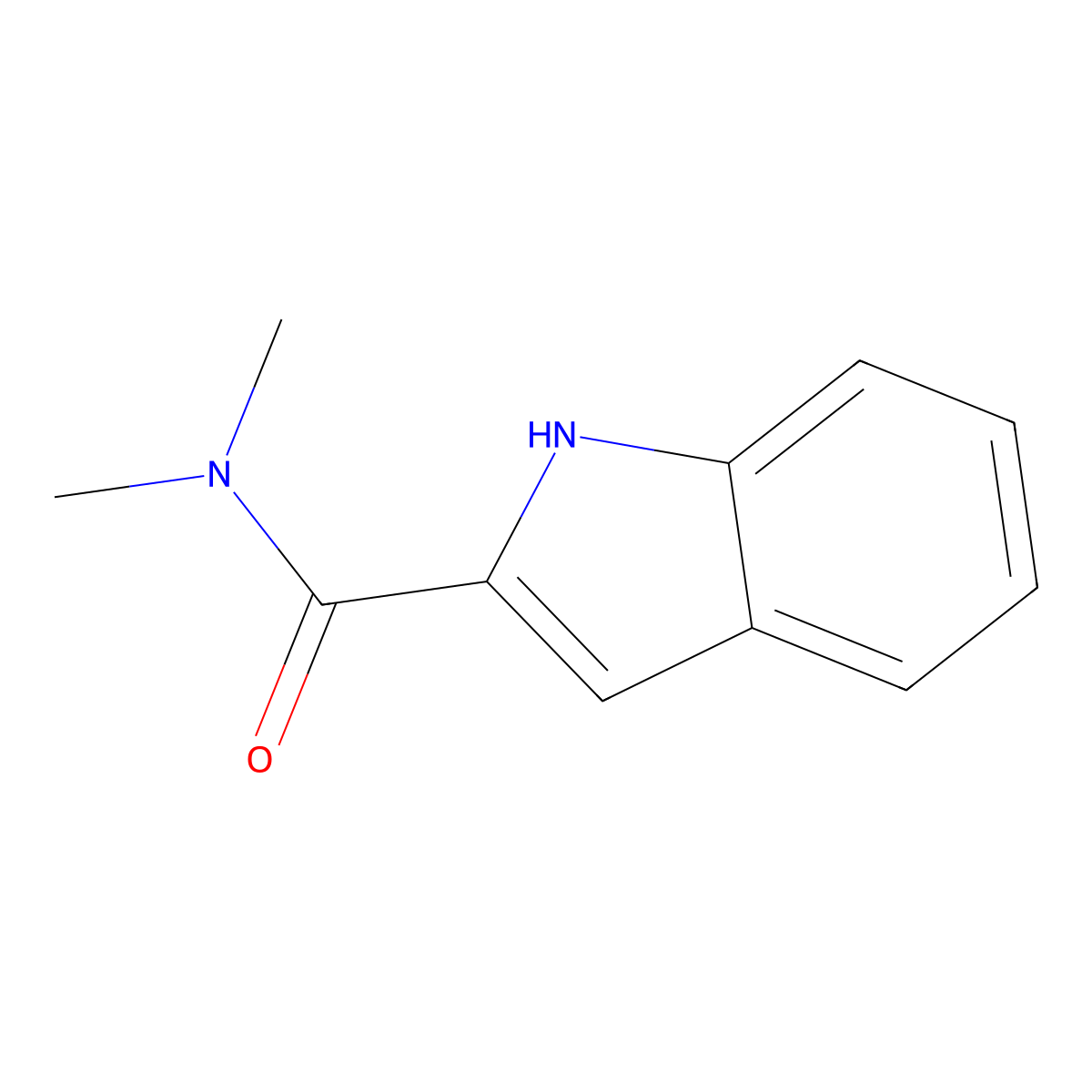 N,N-dimethyl-1H-indole-2-carboxamide molecular structure, CAS 7511-14-0