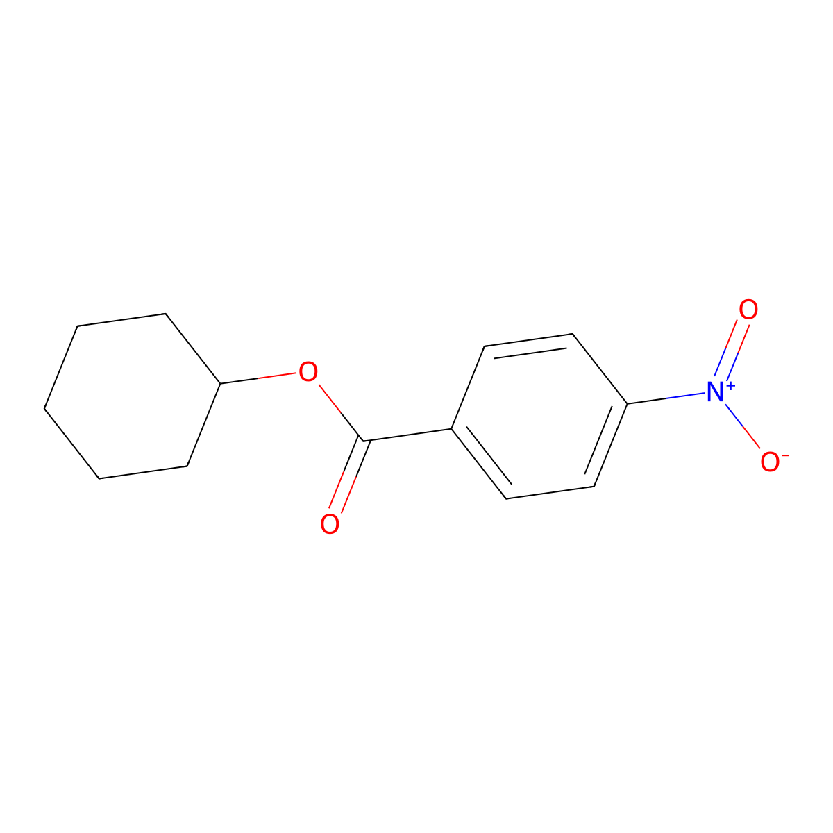Cyclohexyl 4-nitrobenzoate molecular structure, CAS 7511-32-2