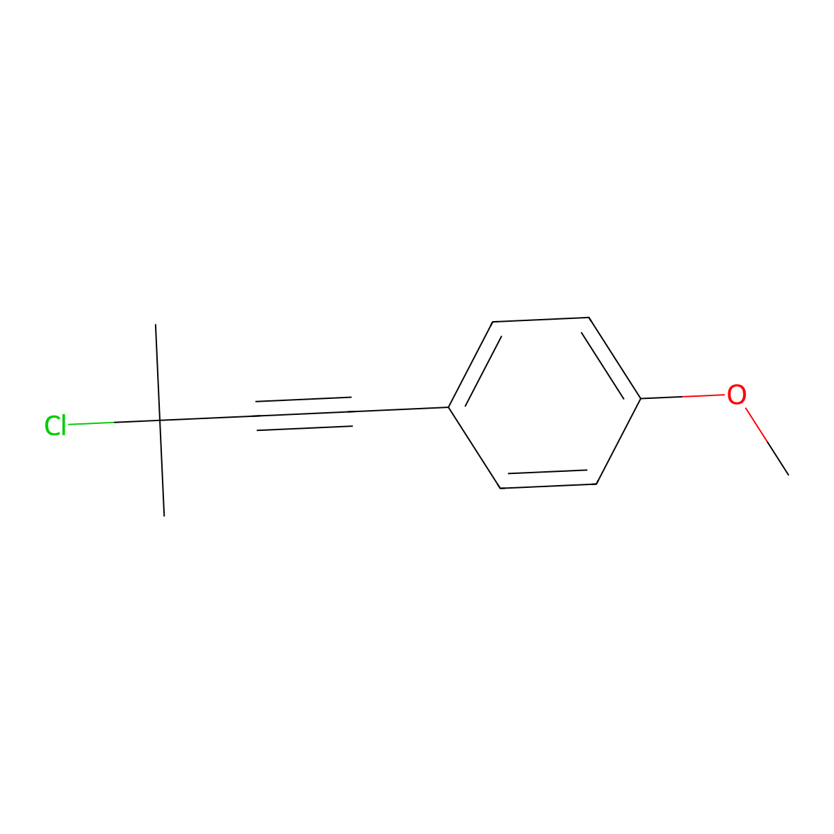 1-(3-Chloro-3-methylbut-1-yn-1-yl)-4-methoxybenzene molecular structure, CAS 75111-06-7