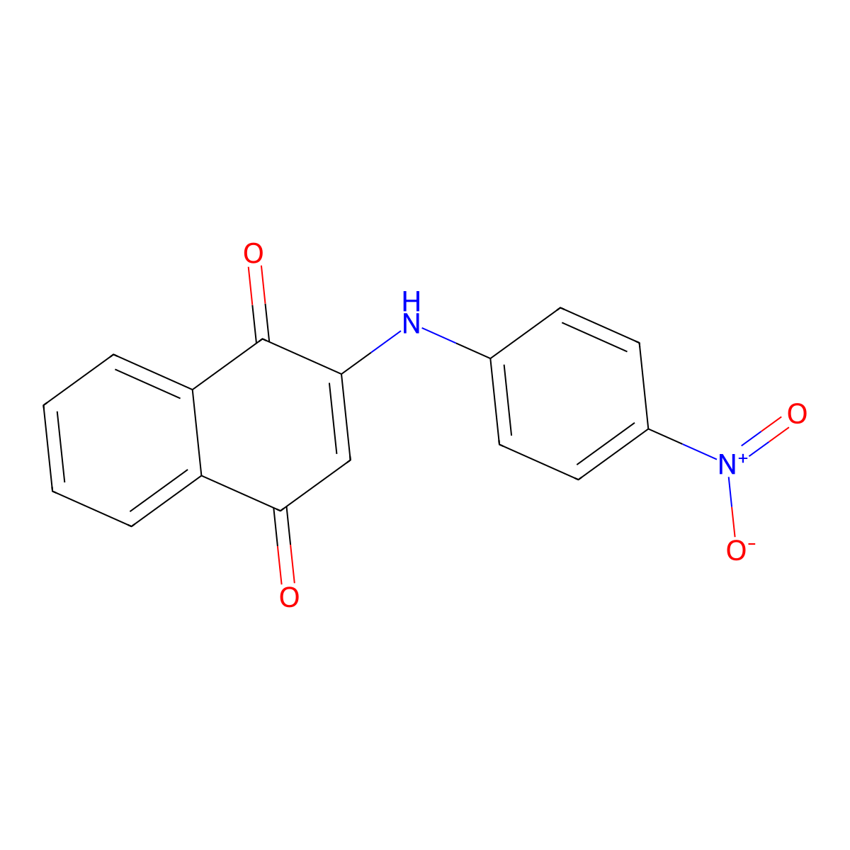 2-[(4-Nitrophenyl)amino]naphthalene-1,4-dione molecular structure, CAS 75112-65-1