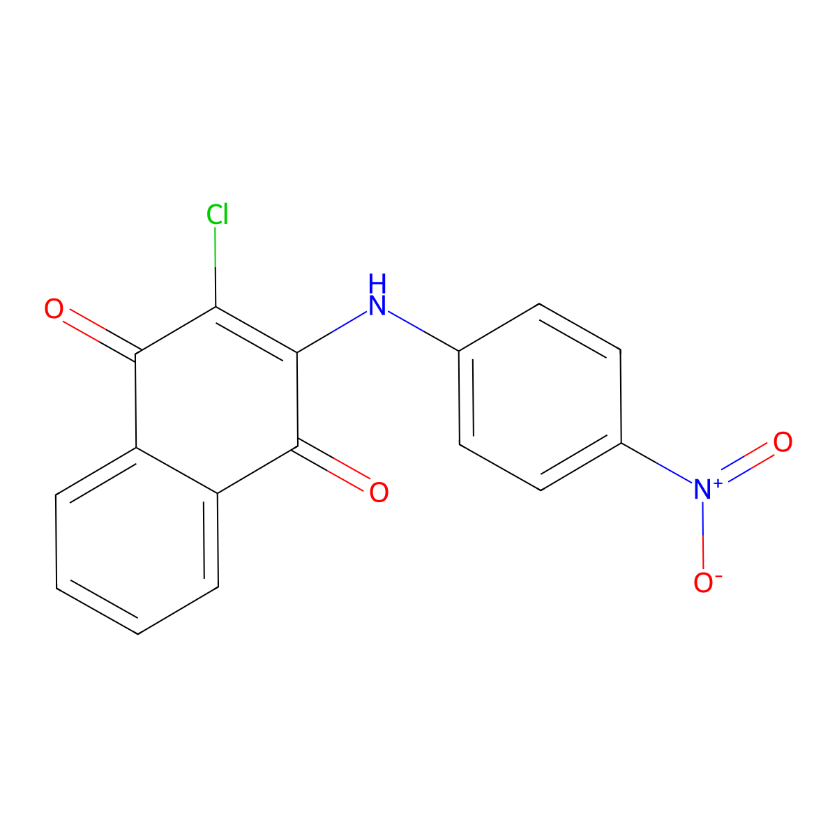 2-Chloro-3-[(4-nitrophenyl)amino]naphthalene-1,4-dione molecular structure, CAS 75112-66-2