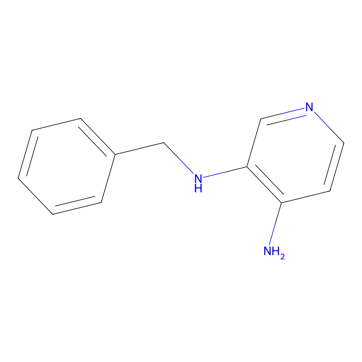 N~3~-Benzylpyridine-3,4-diamine molecular structure, CAS 75115-28-5
