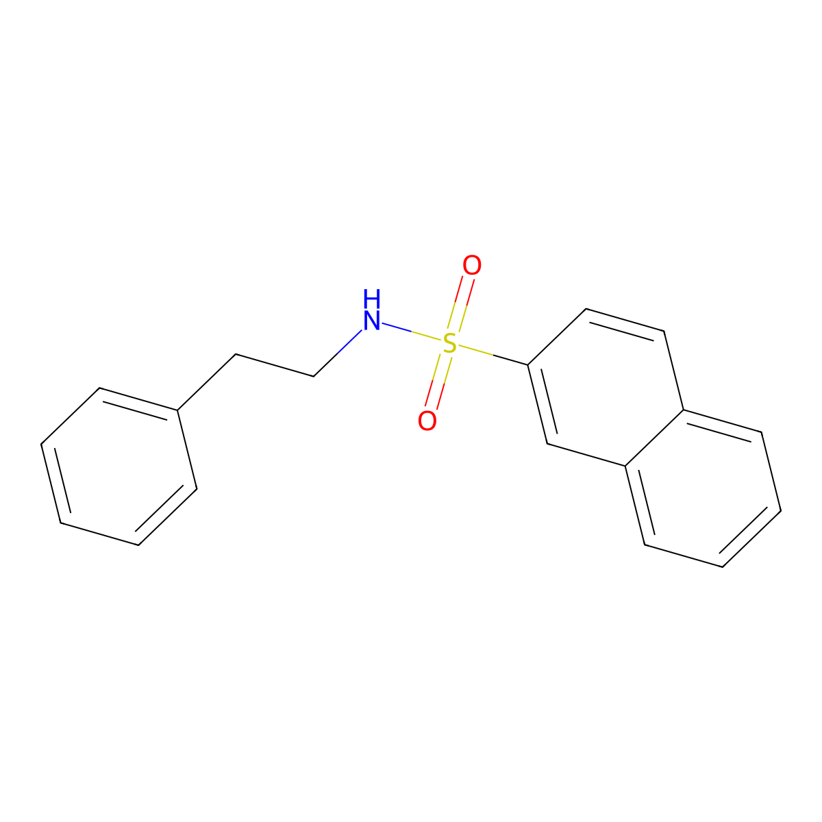 N-phenethylnaphthalene-2-sulfonamide molecular structure, CAS 75115-36-5