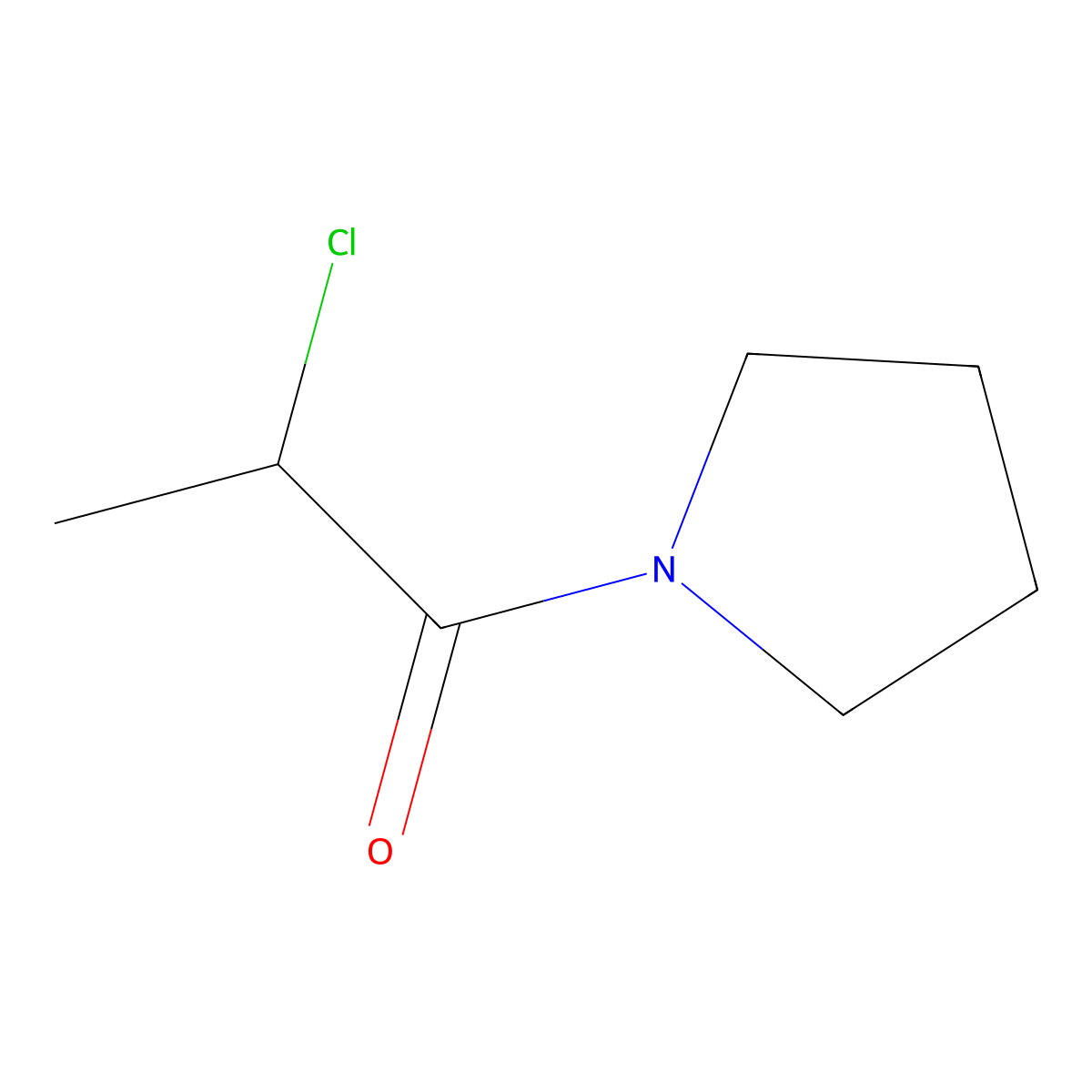 1-(2-Chloropropanoyl)pyrrolidine molecular structure, CAS 75115-52-5