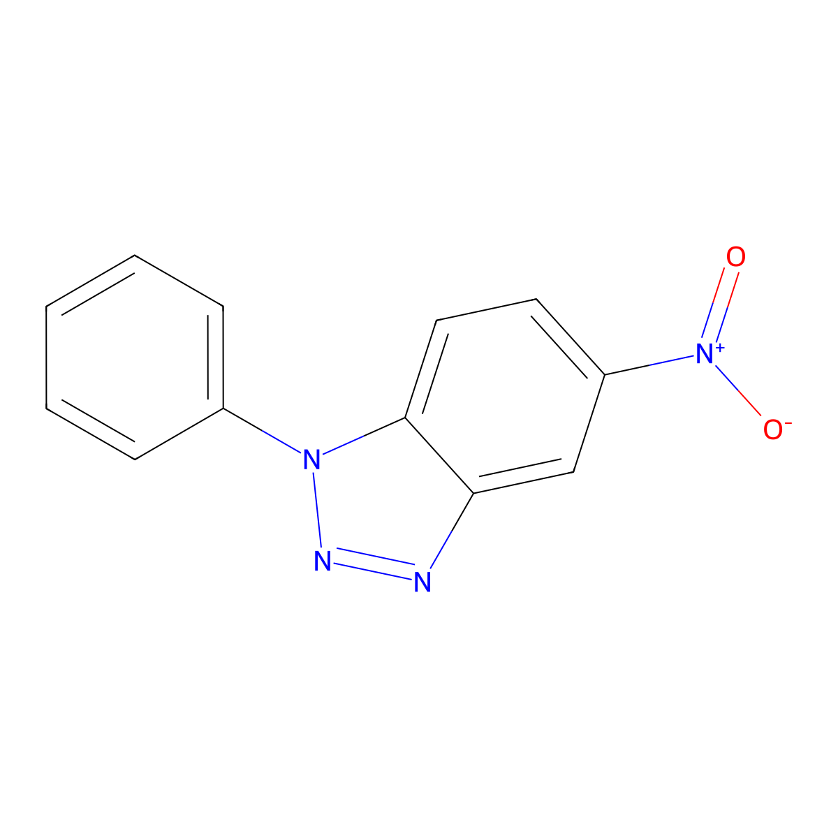 5-Nitro-1-phenyl-1H-benzotriazole molecular structure, CAS 75116-67-5