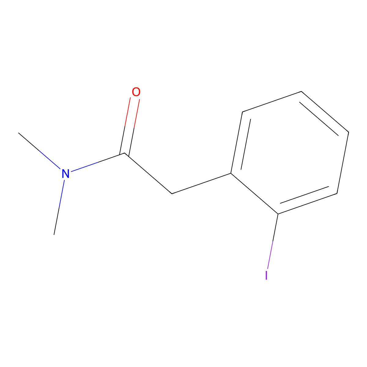 2-(2-Iodophenyl)-N,N-dimethylacetamide molecular structure, CAS 75117-26-9
