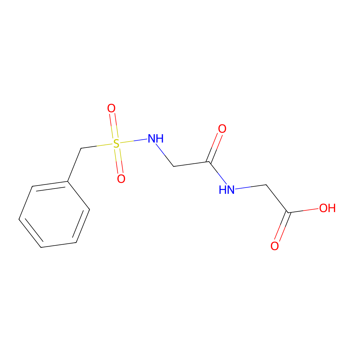 ({[(Benzylsulfonyl)amino]acetyl}amino)acetic acid molecular structure, CAS 7512-45-0