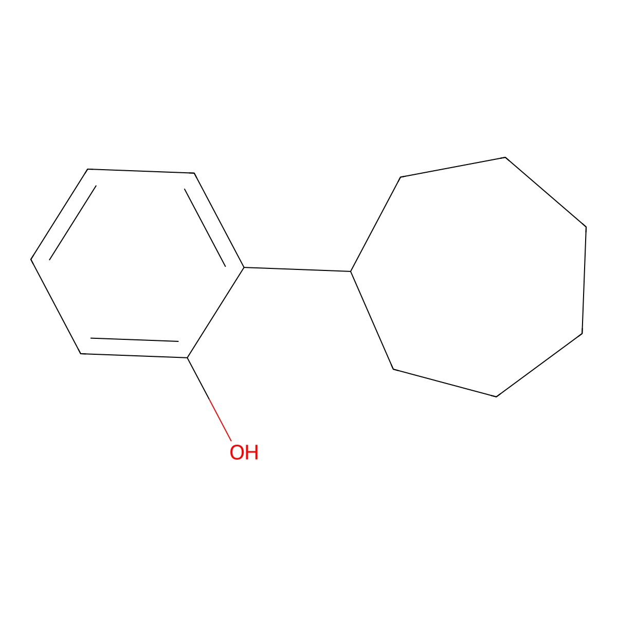 2-Cycloheptylphenol molecular structure, CAS 75120-07-9