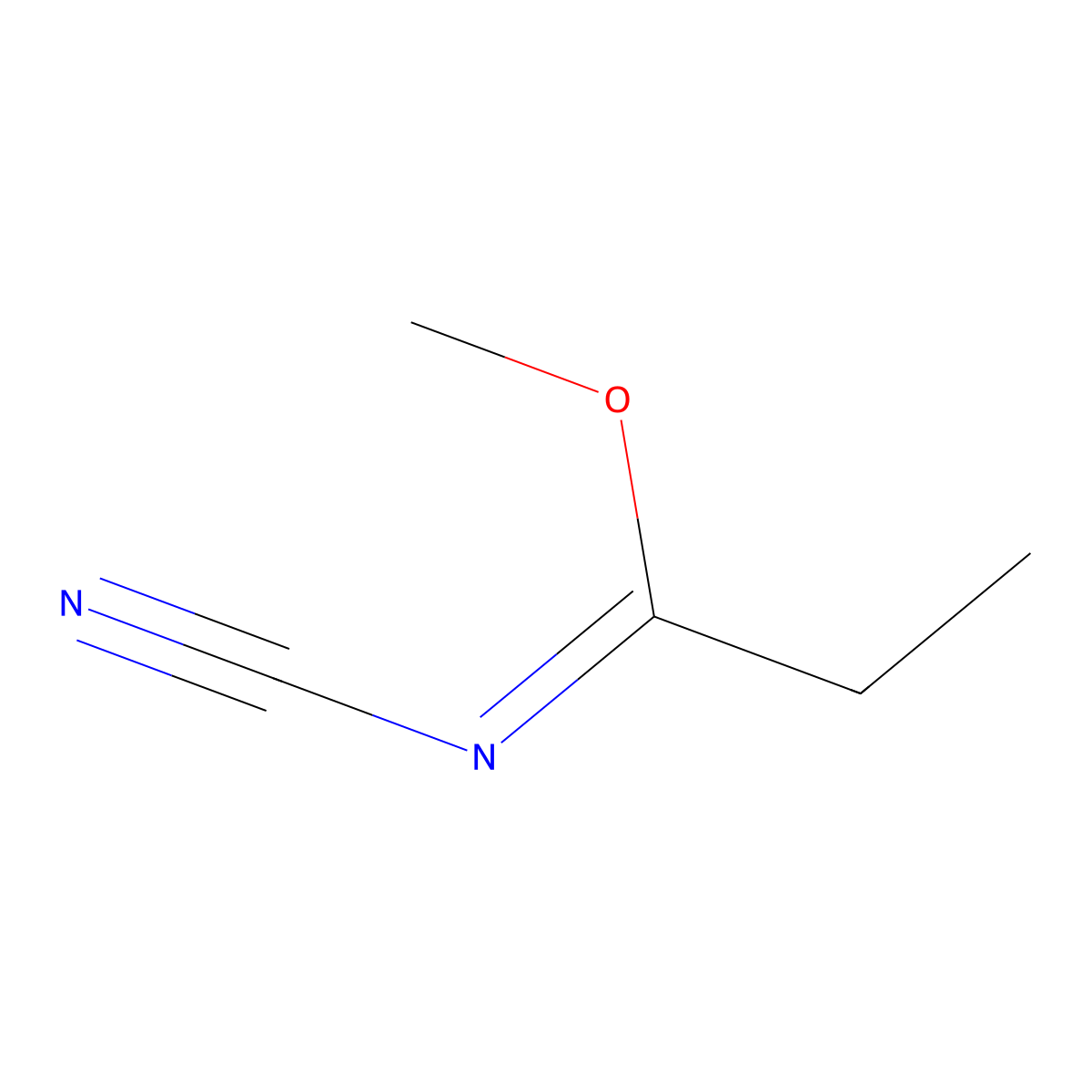 Methyl N-cyanopropionimidate molecular structure, CAS 75121-70-9
