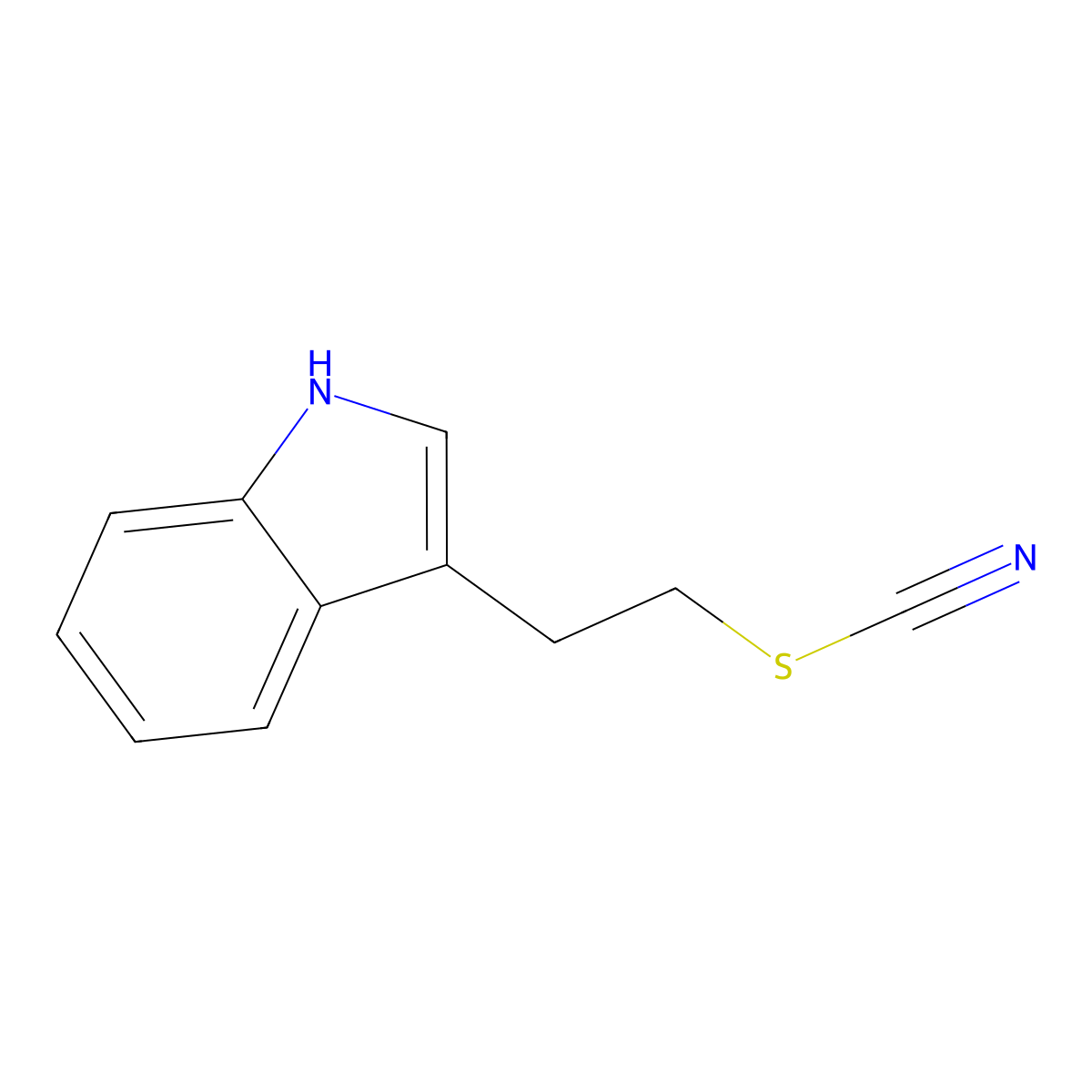 Thiocyanic acid, 2-(1H-indol-3-yl)ethyl ester molecular structure, CAS 75121-75-4