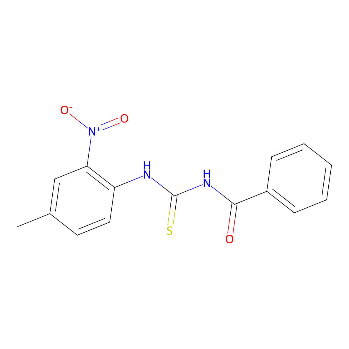 N-[(4-methyl-2-nitrophenyl)carbamothioyl]benzamide molecular structure, CAS 75121-87-8