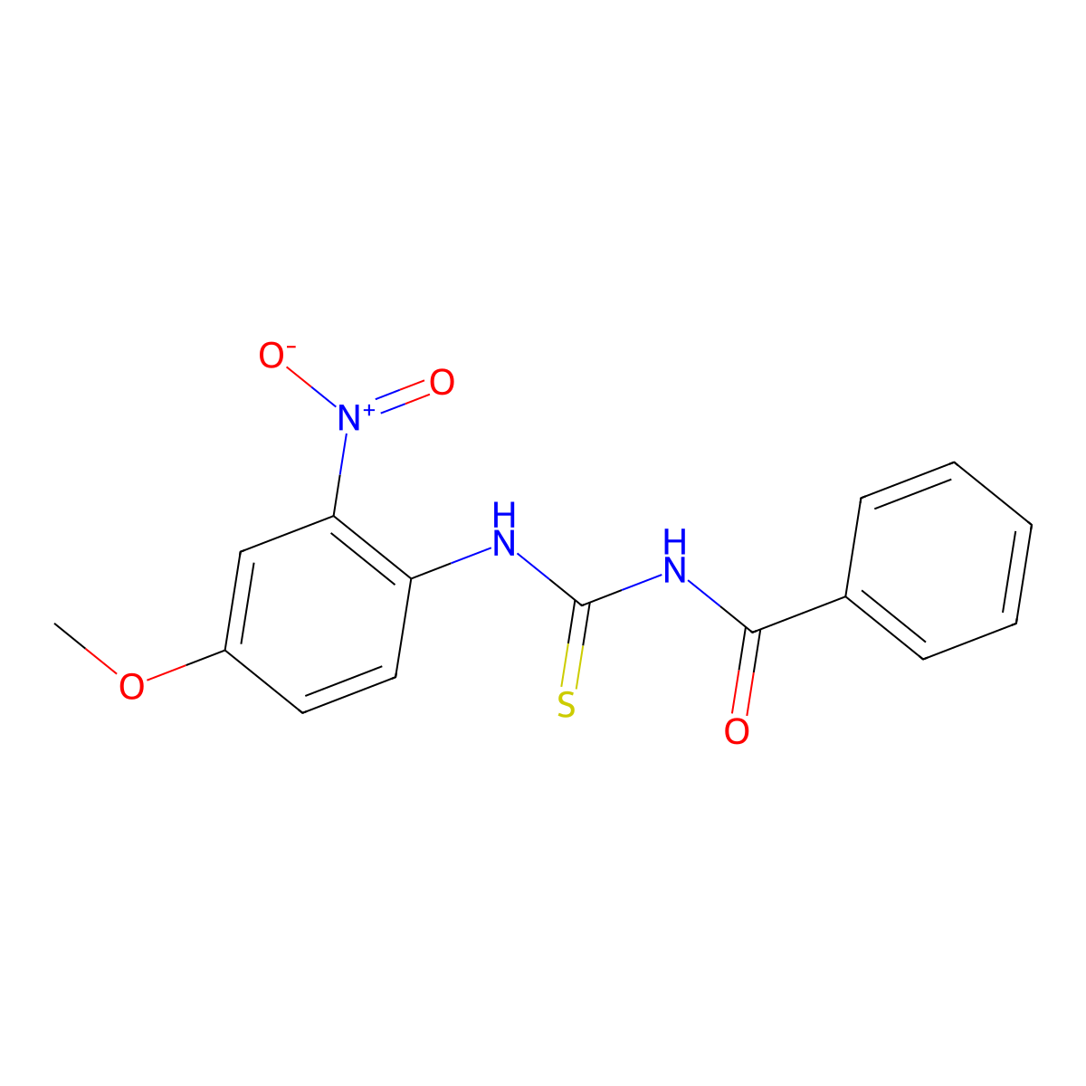 1-Benzoyl-3-(4-methoxy-2-nitrophenyl)-2-thiourea molecular structure, CAS 75121-88-9
