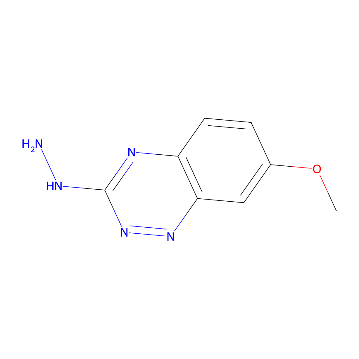 3-Hydrazino-7-methoxy-1,2,4-benzotriazine molecular structure, CAS 75122-37-1