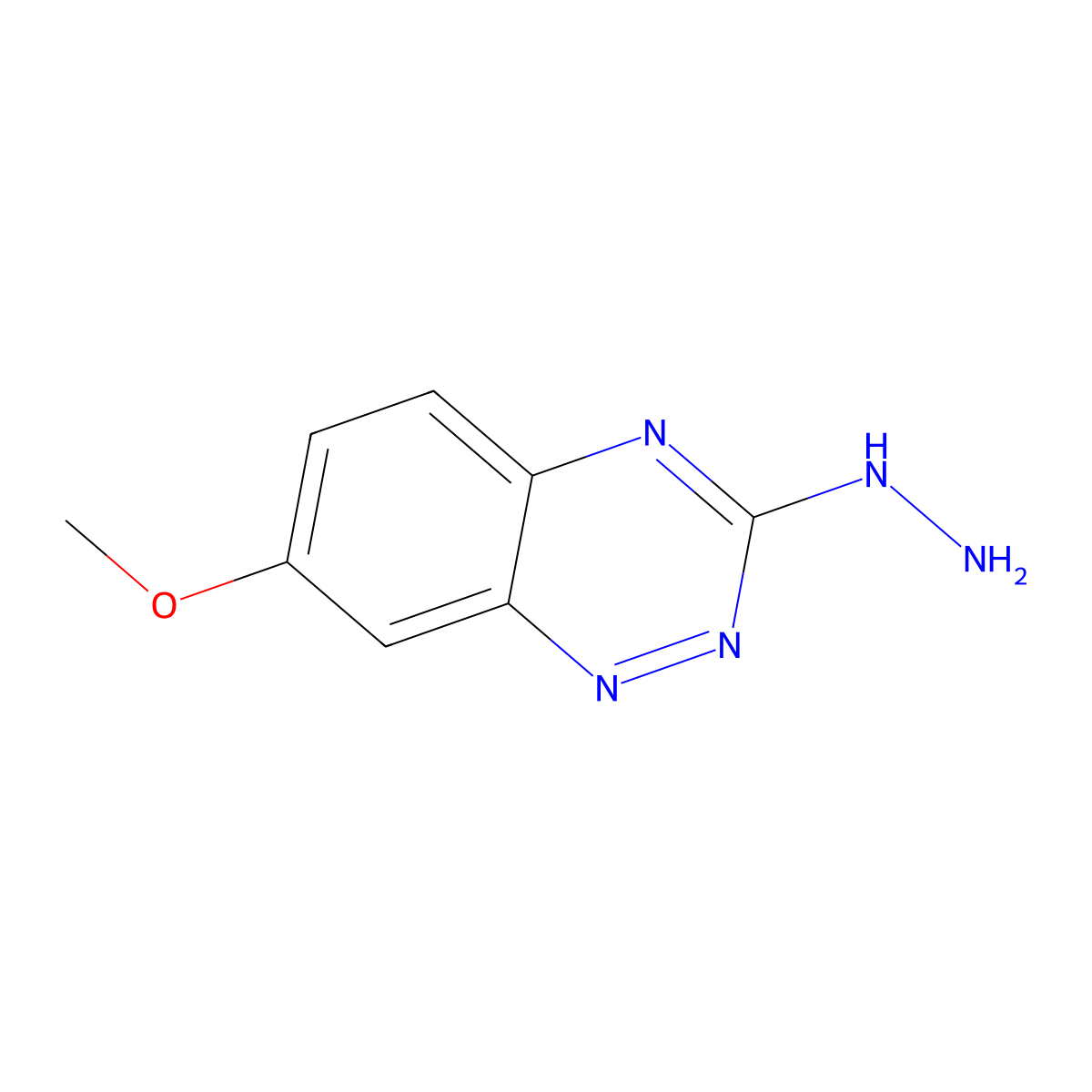 3-Hydrazino-7-methoxy-1,2,4-benzotriazine molecular structure, CAS 75122-37-1