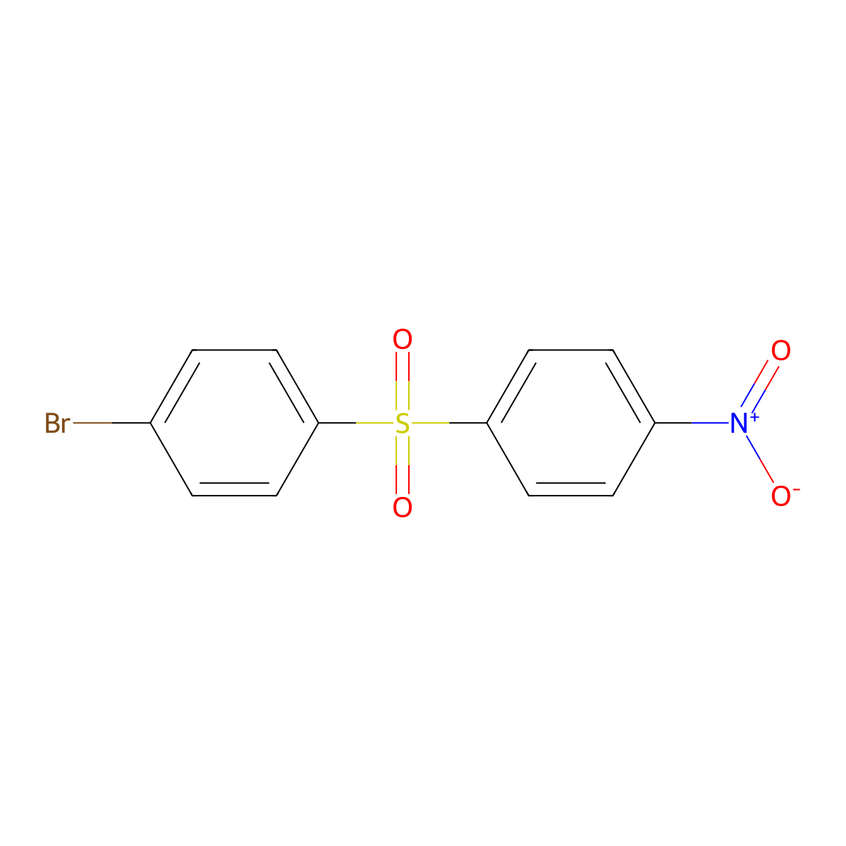 1-[(4-Bromobenzene)sulfonyl]-4-nitrobenzene molecular structure, CAS 75124-91-3