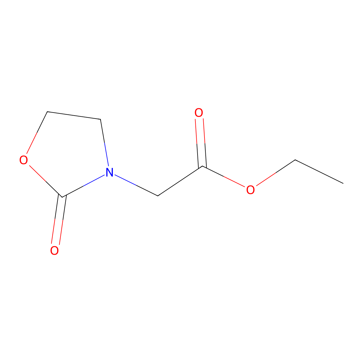 Ethyl 2-(2-oxo-1,3-oxazolidin-3-yl)acetate molecular structure, CAS 75125-24-5