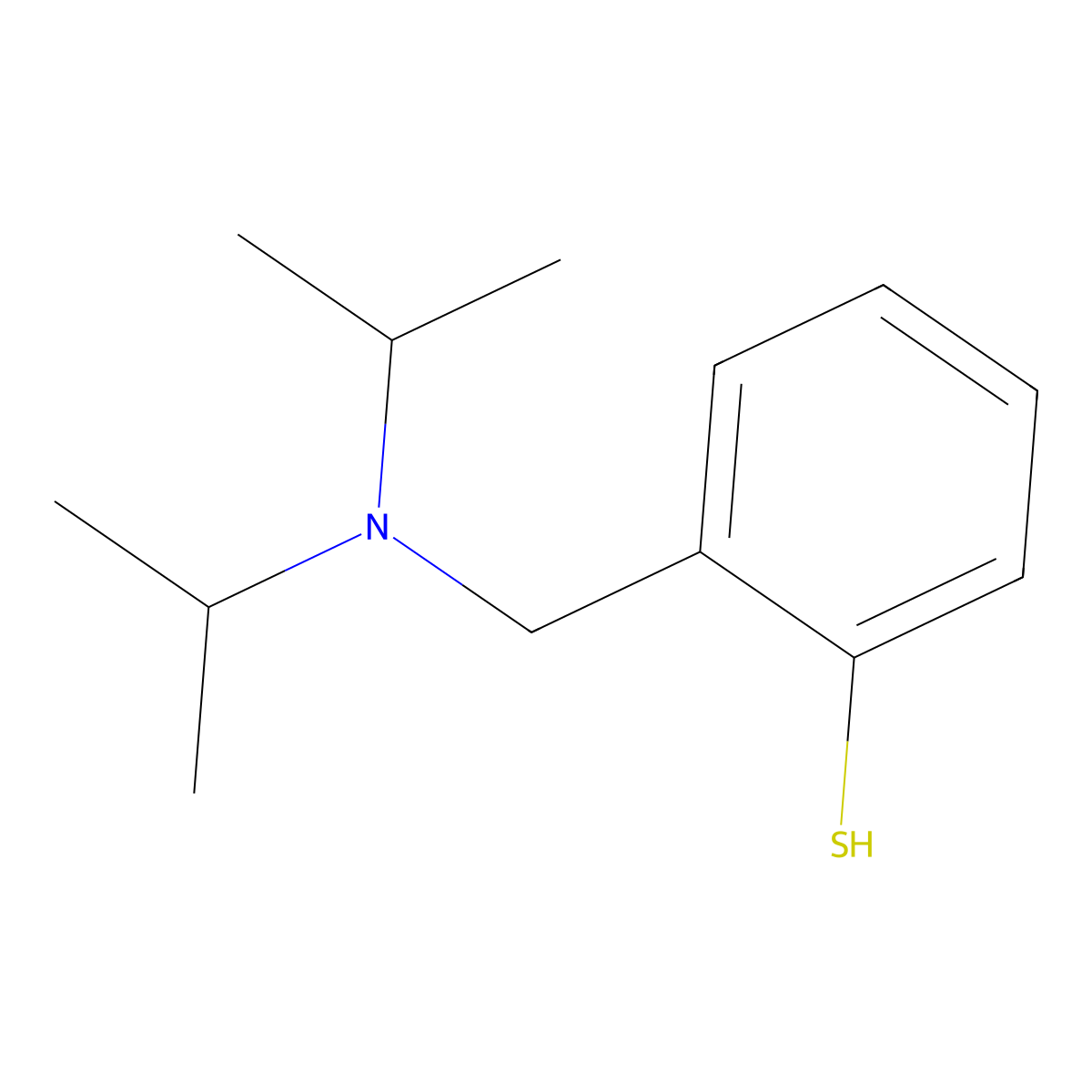 2-((Diisopropylamino)methyl)benzenethiol molecular structure, CAS 75126-73-7