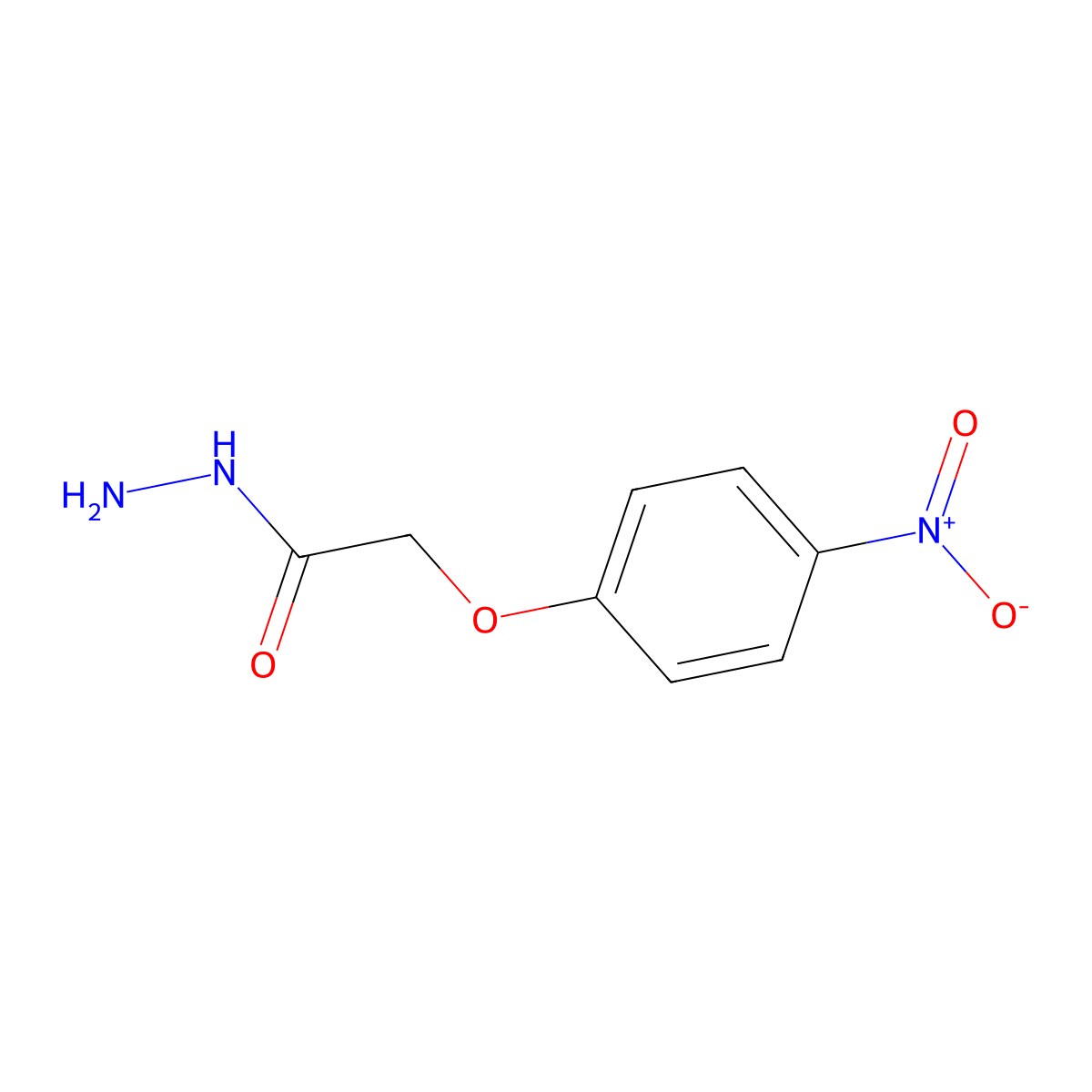 4-Nitrophenoxyacetic acid hydrazide molecular structure, CAS 75129-74-7