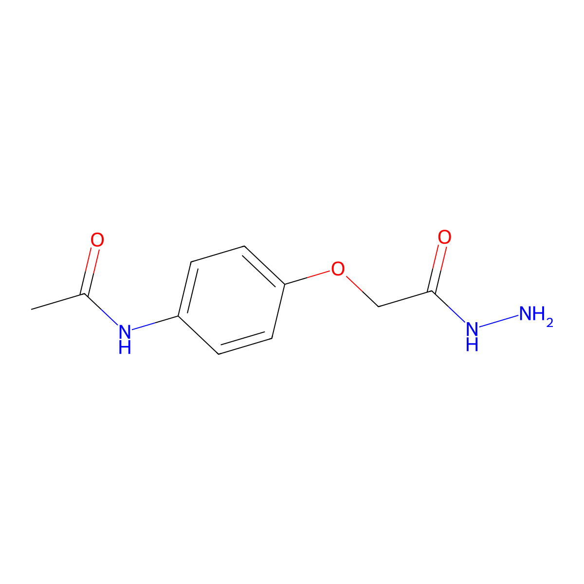 2-[4-(Acetylamino)phenoxy]acetic acid hydrazide molecular structure, CAS 75129-75-8