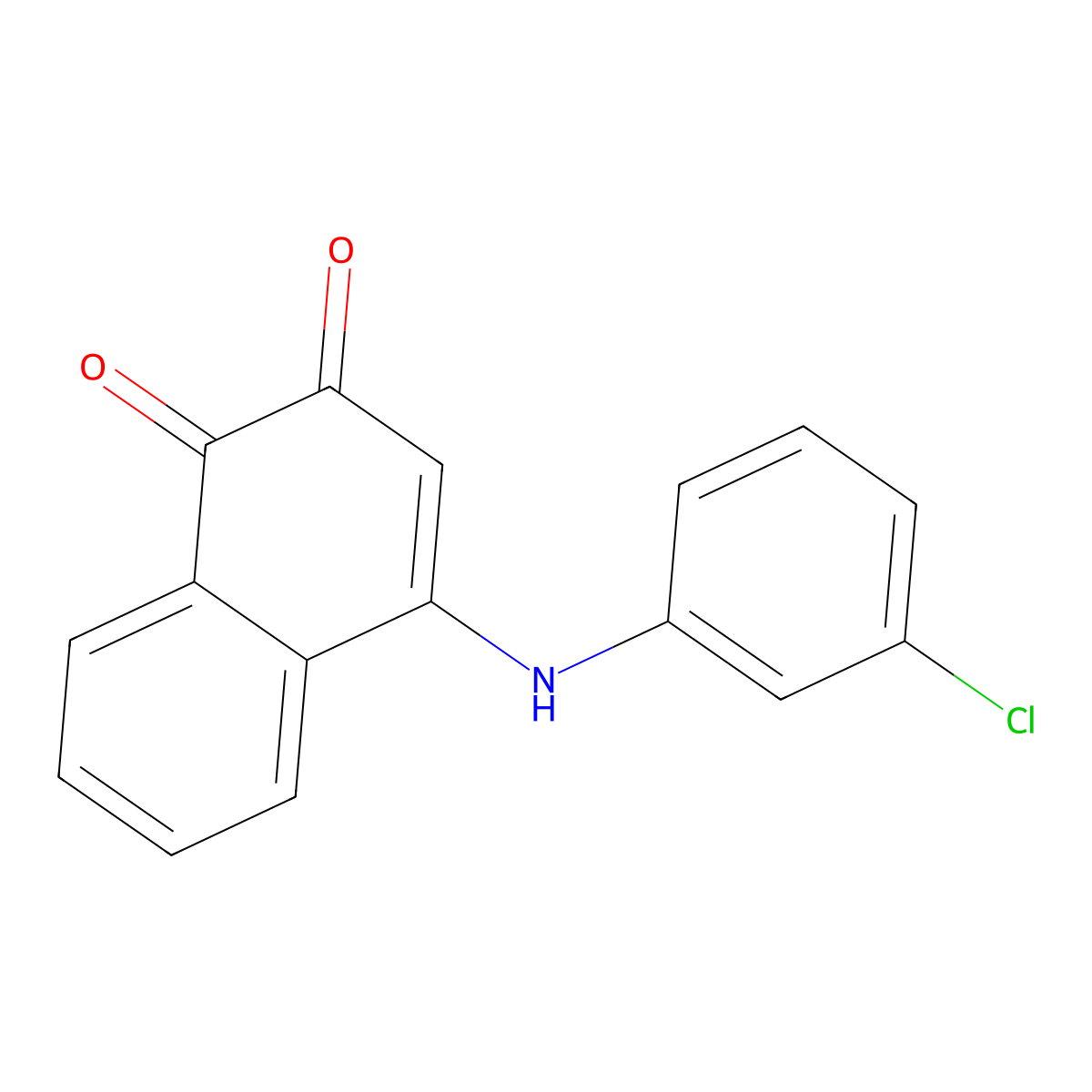 4-(3-Chloroanilino)naphthalene-1,2-dione molecular structure, CAS 75140-02-2