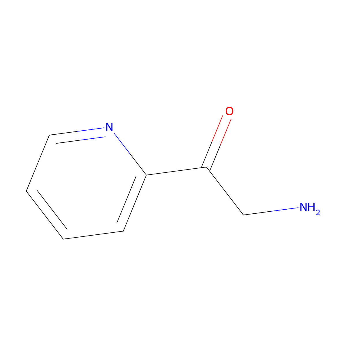 2-Amino-1-pyridin-2-yl-ethanone molecular structure, CAS 75140-33-9