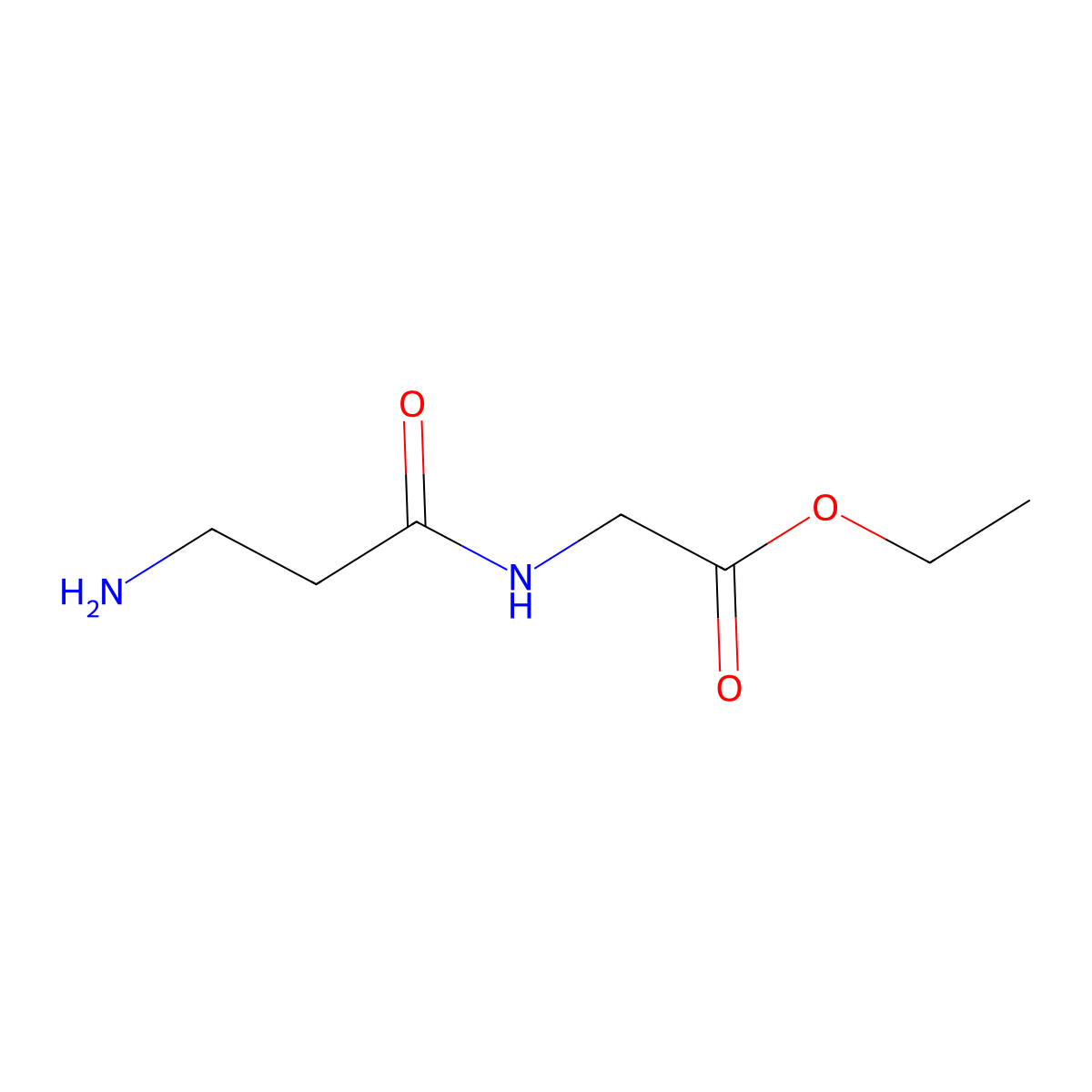 Ethyl 2-(3-aminopropanamido)acetate molecular structure, CAS 75141-41-2